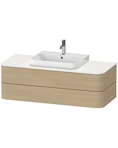 Duravit Happy D.2 Plus meuble sous-lavabo HP497207171 130x55cm, 2 tiroirs, pour Aufsatzbecken , chêne méditerranéen