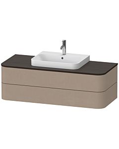 Duravit Happy D.2 Plus vanity unit HP497207575 130x55cm, 2 drawers, for Aufsatzbecken , linen