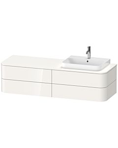 Duravit Happy D.2 Plus vanity unit HP4973R2222 160x55cm, for console, 4 drawers, for Aufsatzbecken , right, white high gloss