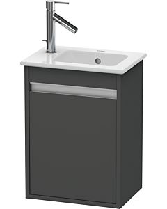 Duravit Ketho vanity unit KT6417R4949 40x28.5x55cm, wall-hung, door on the right, matt graphite