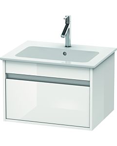 Duravit Ketho vanity unit KT641802222 60 x 47.5 cm, white high gloss, 2000 pull-out, wall-hung
