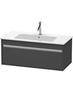 Duravit Ketho vanity unit KT642004949 100 x 47.5 cm, matt graphite, 2000 pull-out, wall-hung