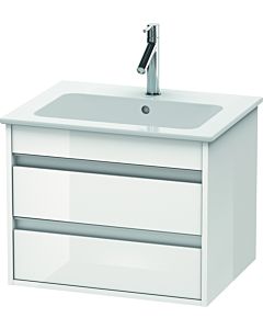 Duravit Ketho Waschtisch-Unterschrank KT642802222 60 x 47,5 cm, weiß hochglanz, 2 Schubkästen, wandhängend