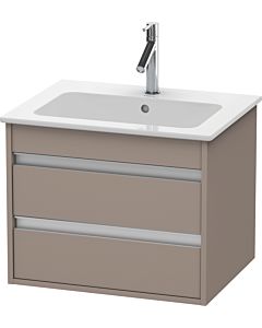 Ketho Duravit vasque KT642804343 60 x 47,5 cm, basalte mat, 2 tiroirs, suspendu