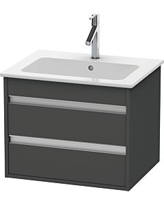 Ketho Duravit vasque KT642804949 60 x 47,5 cm, graphite mat, 2 tiroirs, suspendu