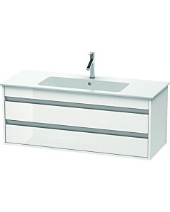 Duravit Ketho Waschtisch-Unterschrank KT643102222 120 x 47,5 cm, weiß hochglanz, 2 Schubkästen, wandhängend