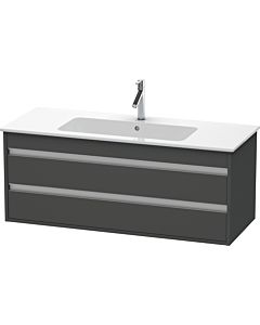 Duravit Ketho Waschtisch-Unterschrank KT643104949 120 x 47,5 cm, graphit matt, 2 Schubkästen, wandhängend