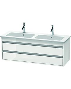 Duravit Ketho Waschtisch-Unterschrank KT643202222 127x47,5x48cm, 2 Schubkästen, wandhängend, weiß hochglanz