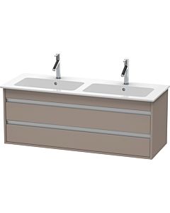 Duravit Ketho Waschtisch-Unterschrank KT643204343 127x47,5x48cm, 2 Schubkästen, wandhängend, basalt matt