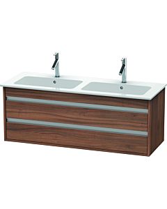 Duravit Ketho Waschtisch-Unterschrank KT643207979 127x47,5x48cm, 2 Schubkästen, wandhängend, nussbaum natur