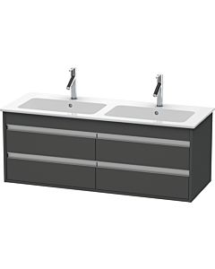 Duravit Ketho vanity unit KT643304949 127x47.5x48cm, 4 drawers, wall-hung, graphite matt
