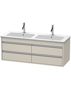 Duravit Ketho Waschtisch-Unterschrank KT643309191 127x47,5x48cm, 4 Schubkästen, wandhängend, Taupe