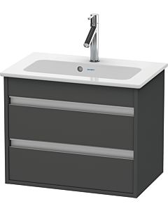 Duravit Ketho vanity unit KT645204949 60 x 38.5 cm, matt graphite, 2 drawers, wall-hung