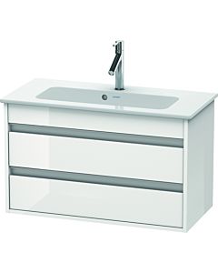 Duravit Ketho Waschtisch-Unterschrank KT645302222 80 x 38,5 cm, weiß hochglanz, 2 Schubkästen, wandhängend