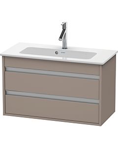 Duravit Ketho Waschtisch-Unterschrank KT645304343 80 x 38,5 cm, basalt matt, 2 Schubkästen, wandhängend