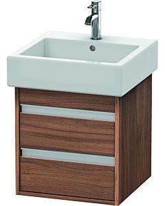 Duravit Ketho Waschtisch-Unterschrank KT663507979 45 x 44 cm, nussbaum natur, 2 Schubkästen, wandhängend