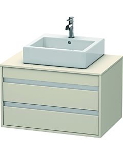 Duravit Ketho meuble sous-vasque KT665409191 80 x 42,6 x 55 cm, Taupe , pour Aufsatzbecken milieu, 2 tiroirs