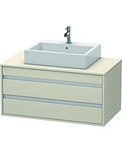 Duravit Ketho Waschtisch-Unterschrank KT665509191 100 x 42,6 x 55 cm, Taupe, für Aufsatzbecken mittig, 2 Schubkästen