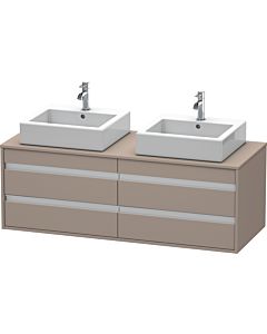 Duravit Ketho Waschtisch Unterschrank KT6657B4343 140x49,6x55cm, basalt matt