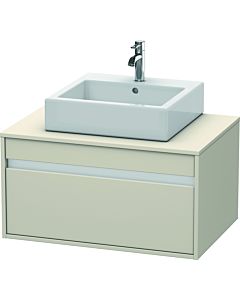Duravit Ketho Waschtisch-Unterschrank KT669409191 80 x 55 cm, Taupe, für Aufsatzbecken mittig, 1 Auszug, wandhängend