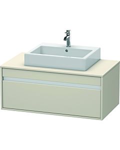 Duravit Ketho vanity unit KT669509191 100 x 55 cm, Taupe , for Aufsatzbecken middle, 2000 pull-out, wall-hung
