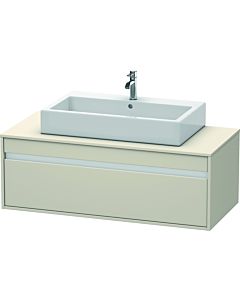 Duravit Ketho vanity unit KT669609191 120 x 55 cm, Taupe , for Aufsatzbecken middle, 2000 pull-out, wall-hung