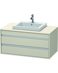 Ketho Duravit vasque KT675509191 100 x 55 cm, Taupe , pour lavabo encastré au milieu, 2 tiroirs