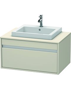 Duravit Ketho Waschtisch-Unterschrank KT679409191 80 x 55 cm, Taupe, für Einbauwaschtisch mittig, 1 Auszug, wandhängend