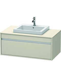 Duravit Ketho Waschtisch-Unterschrank KT679509191 100 x 55 cm, Taupe, für Einbauwaschtisch mittig, 1 Auszug, wandhängend