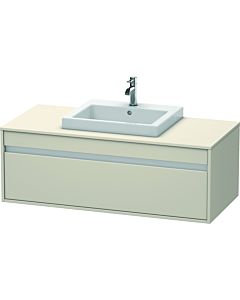Duravit Ketho Waschtisch-Unterschrank KT679609191 120 x 55 cm, Taupe, für Einbauwaschtisch mittig, 1 Auszug, wandhängend