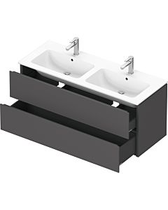 Duravit L-Cube meuble sous vasque LC625904949 Graphit Matt , 129x55x48,1cm, 4 tiroirs