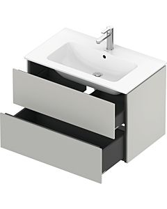 Duravit L-Cube vanity unit LC624100707 82 x 48, 2000 cm, concrete gray matt, 2 drawers, wall-hung