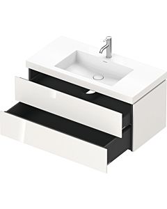 Duravit L-Cube vanity unit LC6928O2222 100 x 48 cm, 2000 tap hole, white high gloss, 2 drawers