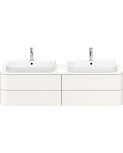 Duravit Happy D.2 Plus meuble sous-lavabo HP4974B3636 160x55cm, pour console, 4 tiroirs, pour Aufsatzbecken , des deux côtés, blanc