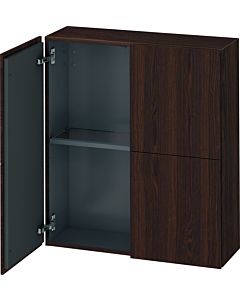 L-Cube Duravit tall cabinet LC116706969 70x24.3x80cm, 2 doors, brushed walnut