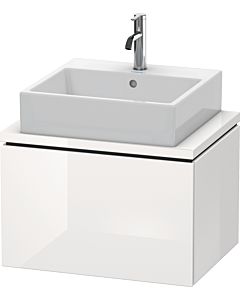 Duravit L-Cube vanity unit LC580002222 62 x 47.7 cm, white high gloss, for console, 2000 pull-out