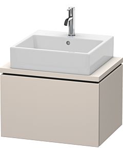 Duravit L-Cube vanity unit LC580009191 62 x 47.7 cm, matt taupe, for console, 2000 pull-out