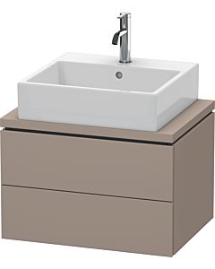 L-Cube Duravit vasque LC580504343 62 x 47,7 cm, basalte mat, pour console, 2 tiroirs