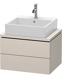 Duravit L-Cube vanity unit LC580509191 62 x 47.7 cm, matt taupe, for console, 2 drawers