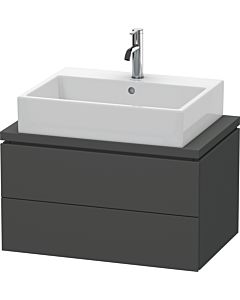 L-Cube Duravit vasque LC580604949 72 x 47,7 cm, graphite mat, pour console, 2 tiroirs
