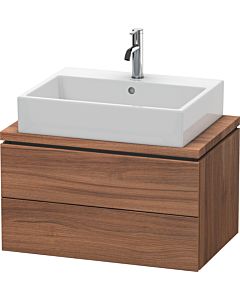 L-Cube Duravit vasque LC580607979 72 x 47,7 cm, noyer naturel, pour console, 2 tiroirs