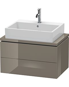 L-Cube Duravit vasque LC580608989 72 x 47,7 cm, gris flanelle brillant, pour console, 2 tiroirs