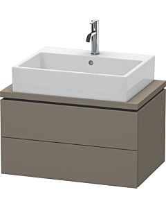 L-Cube Duravit vasque LC580609090 72 x 47,7 cm, flanelle gris soie mat, pour console, 2 tiroirs