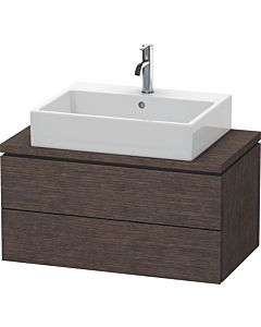 Duravit L-Cube vanity unit LC580707272 82 x 47.7 cm, brushed dark oak, for console, 2 drawers