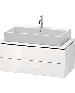L-Cube Duravit vasque LC580802222 92 x 47,7 cm, blanc brillant, pour console, 2 tiroirs