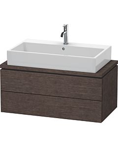 L-Cube Duravit vasque LC580807272 92 x 47,7 cm, chêne foncé brossé, pour console, 2 tiroirs