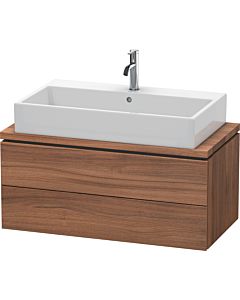 L-Cube Duravit vasque LC580807979 92 x 47,7 cm, noyer naturel, pour console, 2 tiroirs