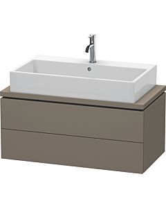 L-Cube Duravit vasque LC580809090 92 x 47,7 cm, flanelle gris soie mat, pour console, 2 tiroirs