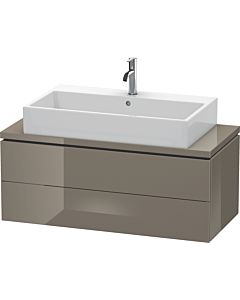 Duravit L-Cube Waschtisch-Unterschrank LC580908989 102 x 47,7 cm, flannel grey hochglanz, für Konsole, 2 Schubkästen