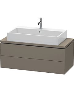 L-Cube Duravit vasque LC580909090 102 x 47,7 cm, flanelle gris soie mat, pour console, 2 tiroirs